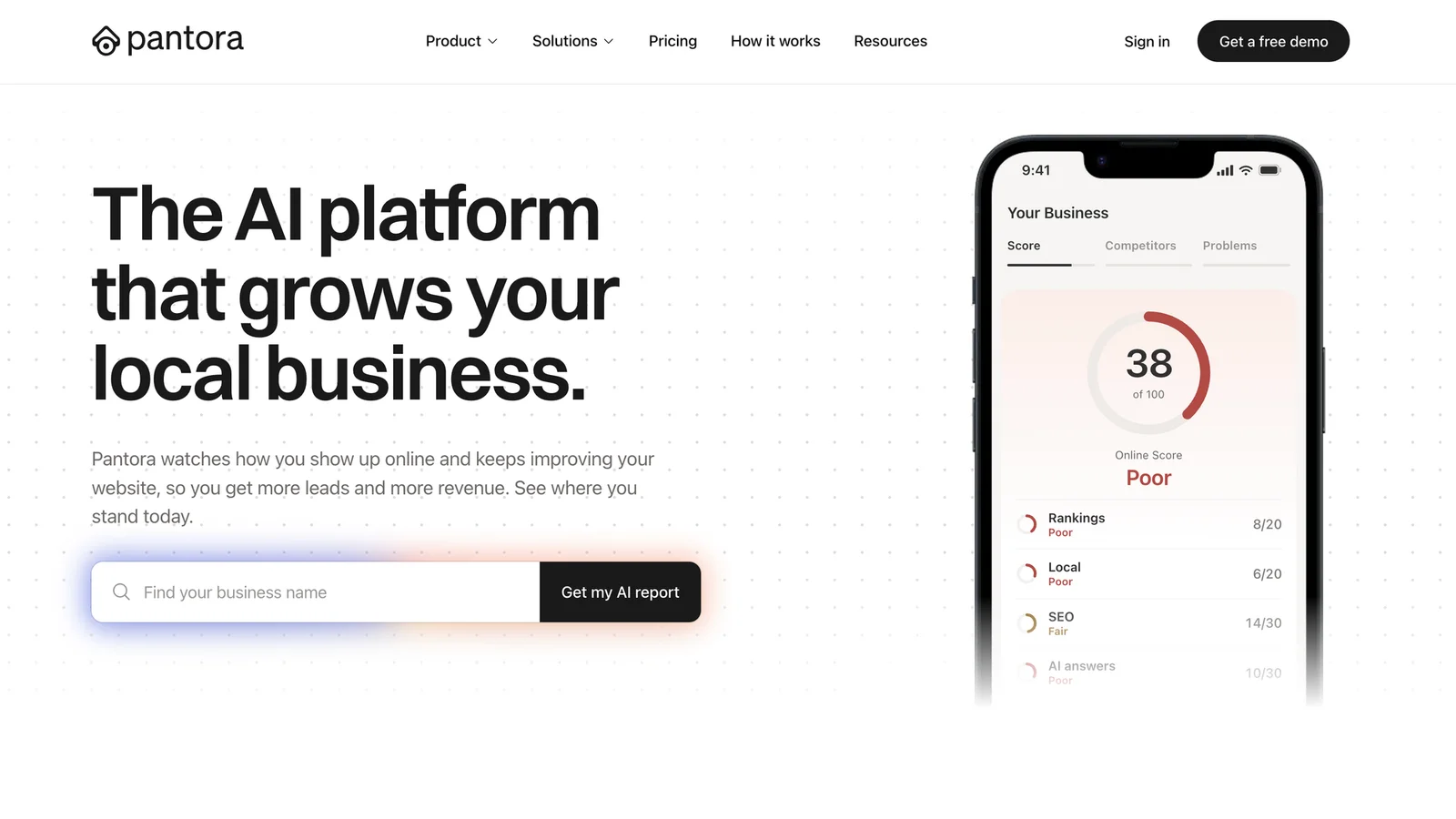 Pantora homepage