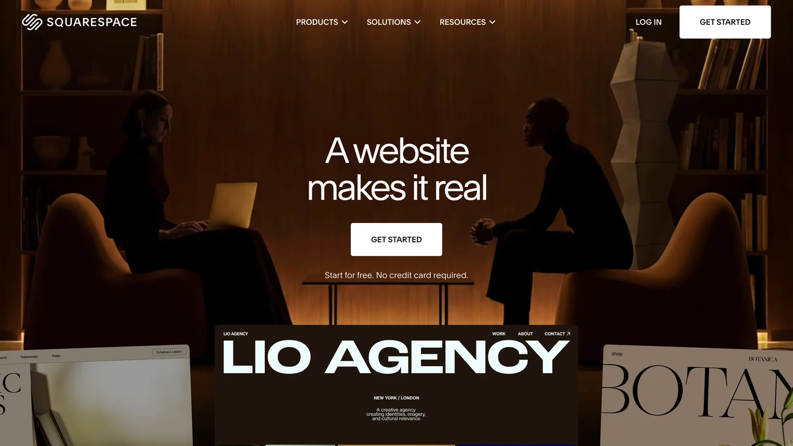 Squarespace homepage