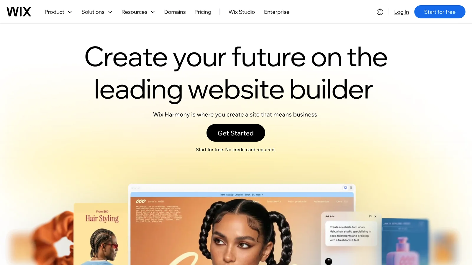 Wix homepage